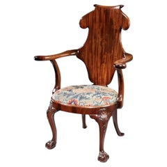 18th Century George II Period Mahogany Armchair by Giles Grendey