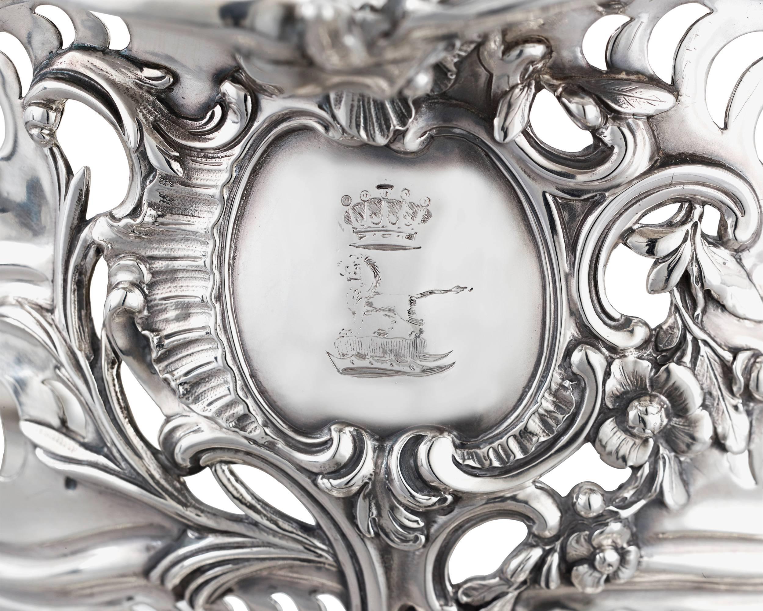 English 18th Century George II Silver Epergne by Thomas Gilpin