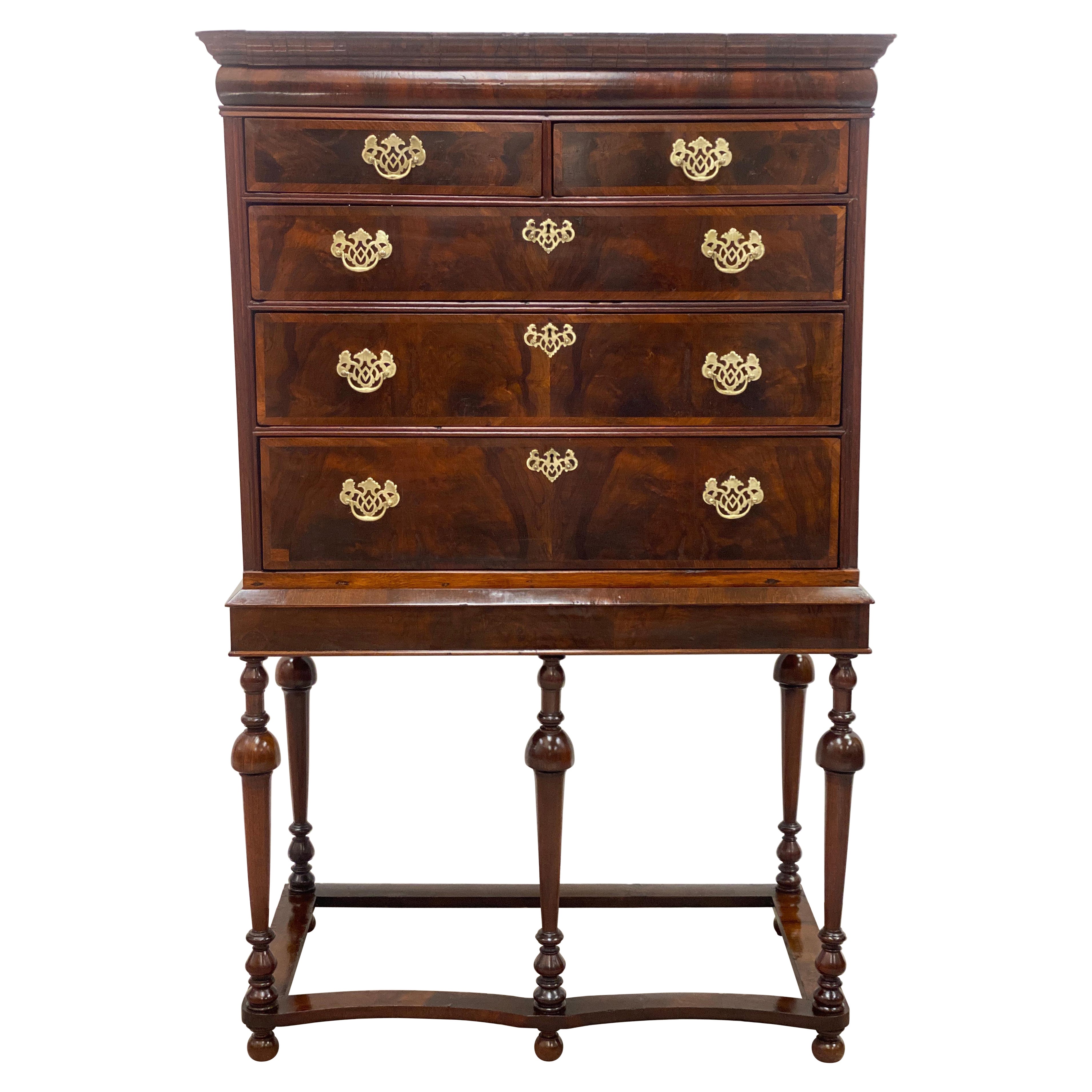 18th Century George II Walnut Chest on Stand