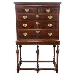 18th Century George II Walnut Chest on Stand