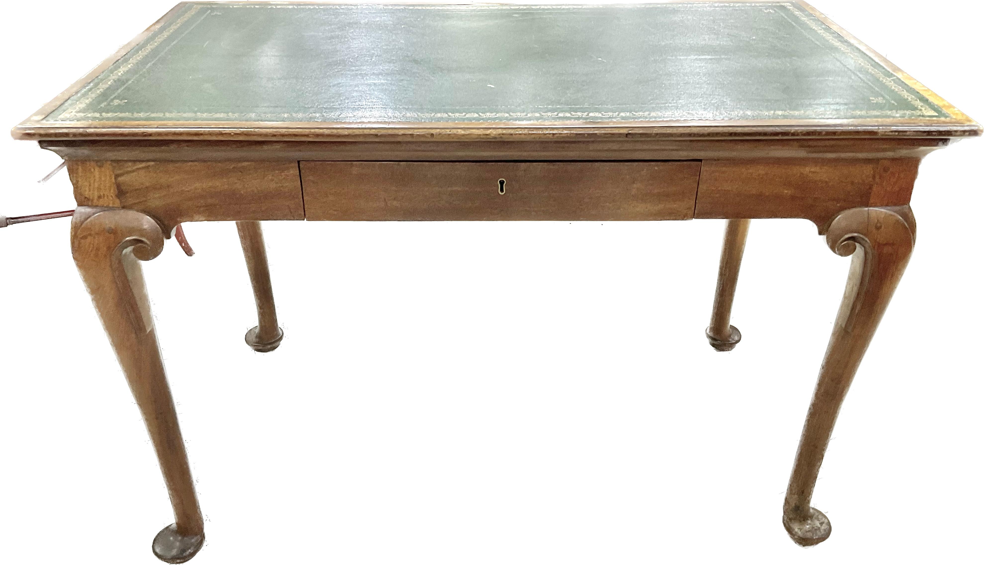 18th Century George II Walnut Writing Table For Sale 5