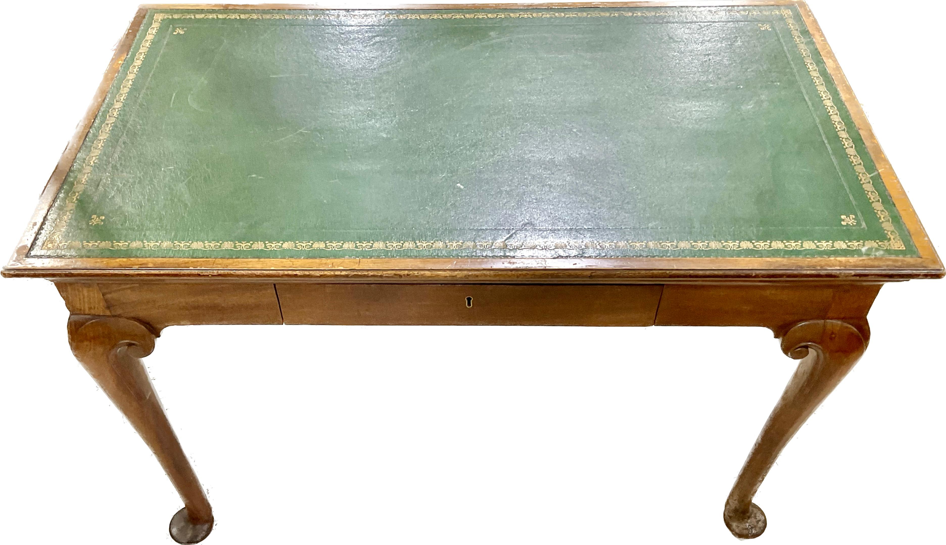 18th Century George II Walnut Writing Table For Sale 6