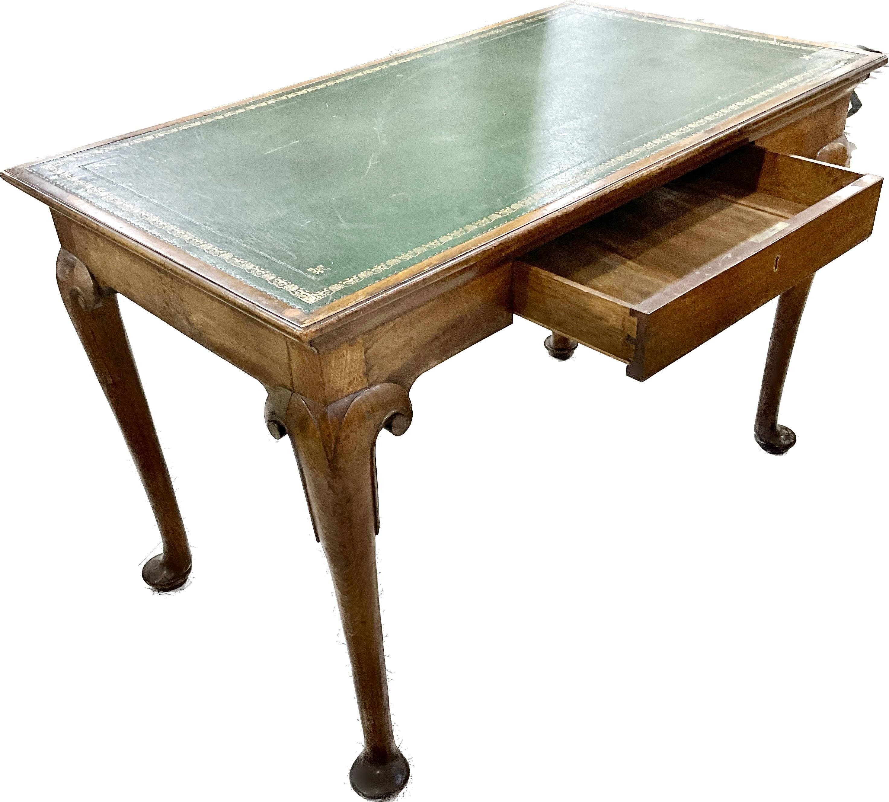 18th Century George II Walnut Writing Table For Sale 3