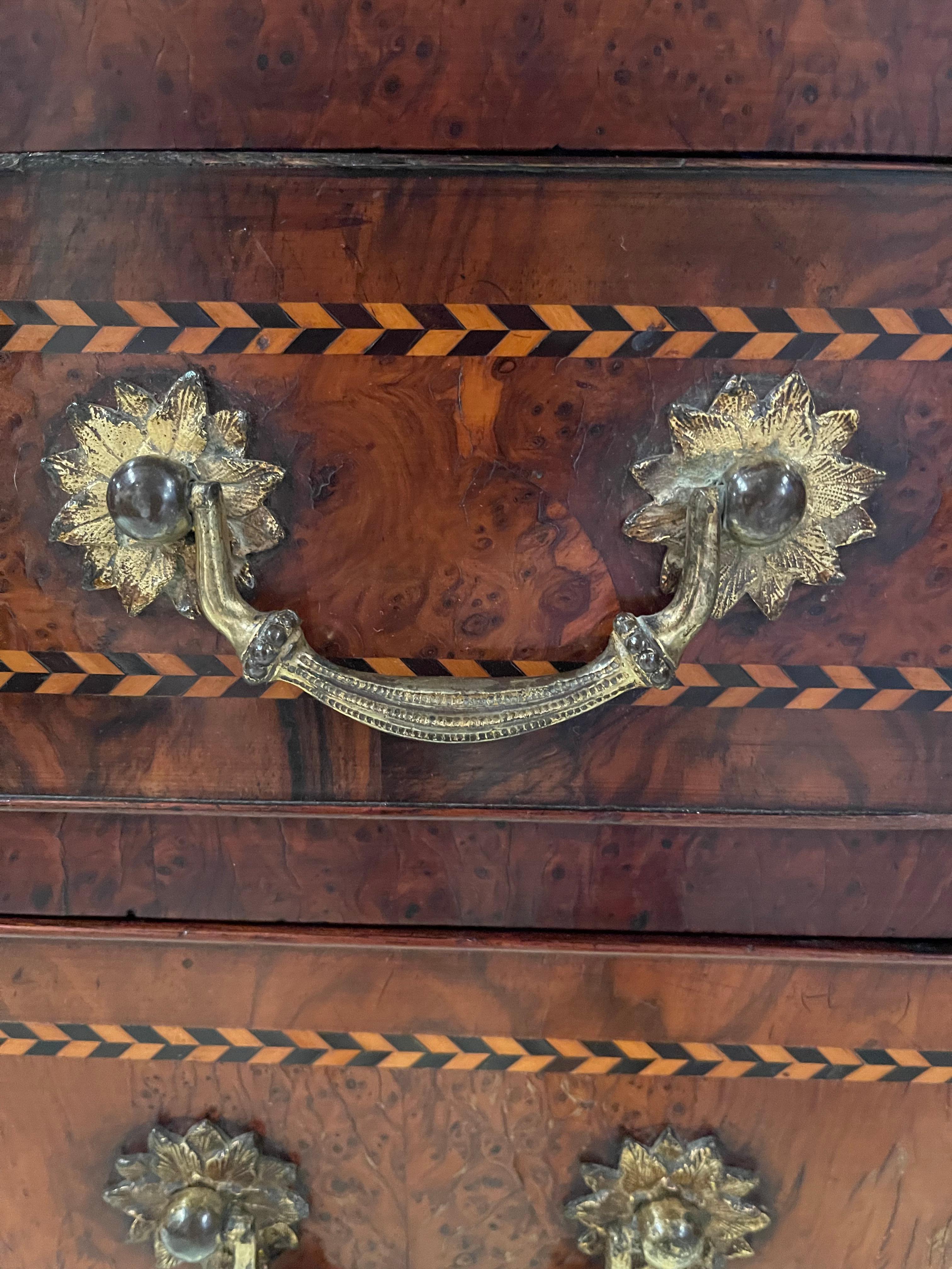 18th Century George II Yew Wood Secretary Bookcase For Sale 4