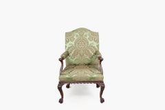 18th Century George III Carved Mahogany Gainsborough Armchair