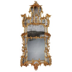 18th Century George III Carved Mirror in the Manner of Thomas Johnson