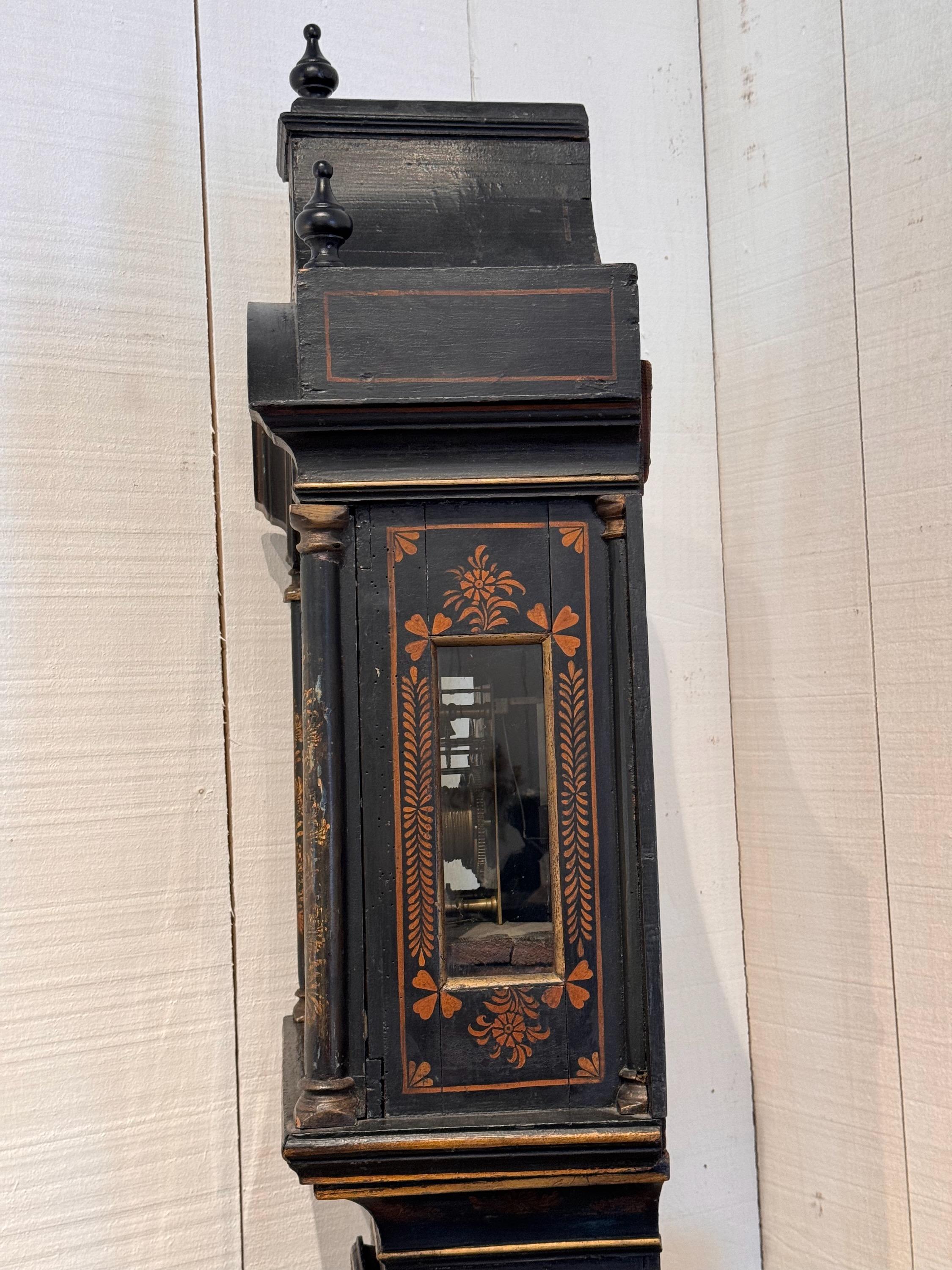 18th Century George III Chinoiserie Clock For Sale 8