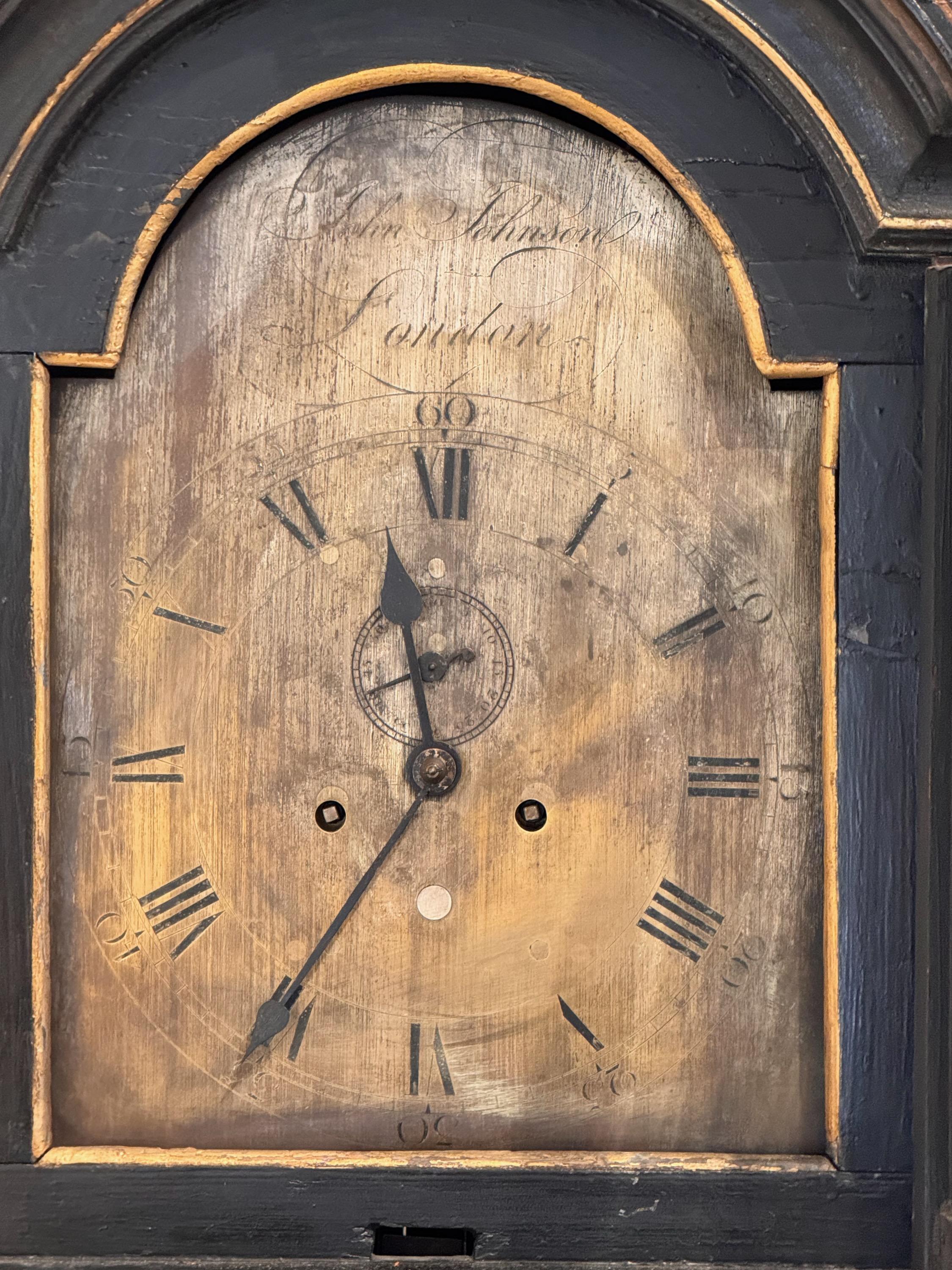 18th Century George III Chinoiserie Clock For Sale 3