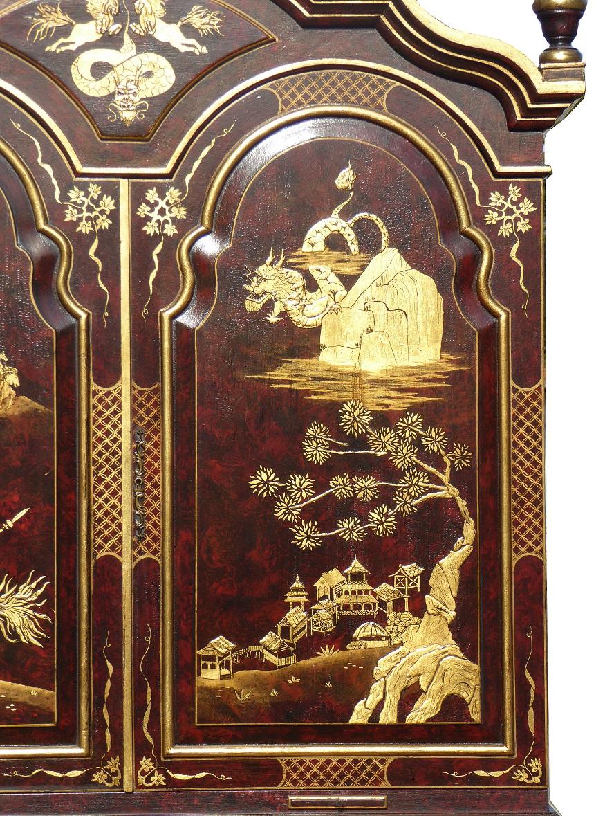 18th Century George III Chinoiserie Secretary Bookcase In Excellent Condition In Chelmsford, Essex