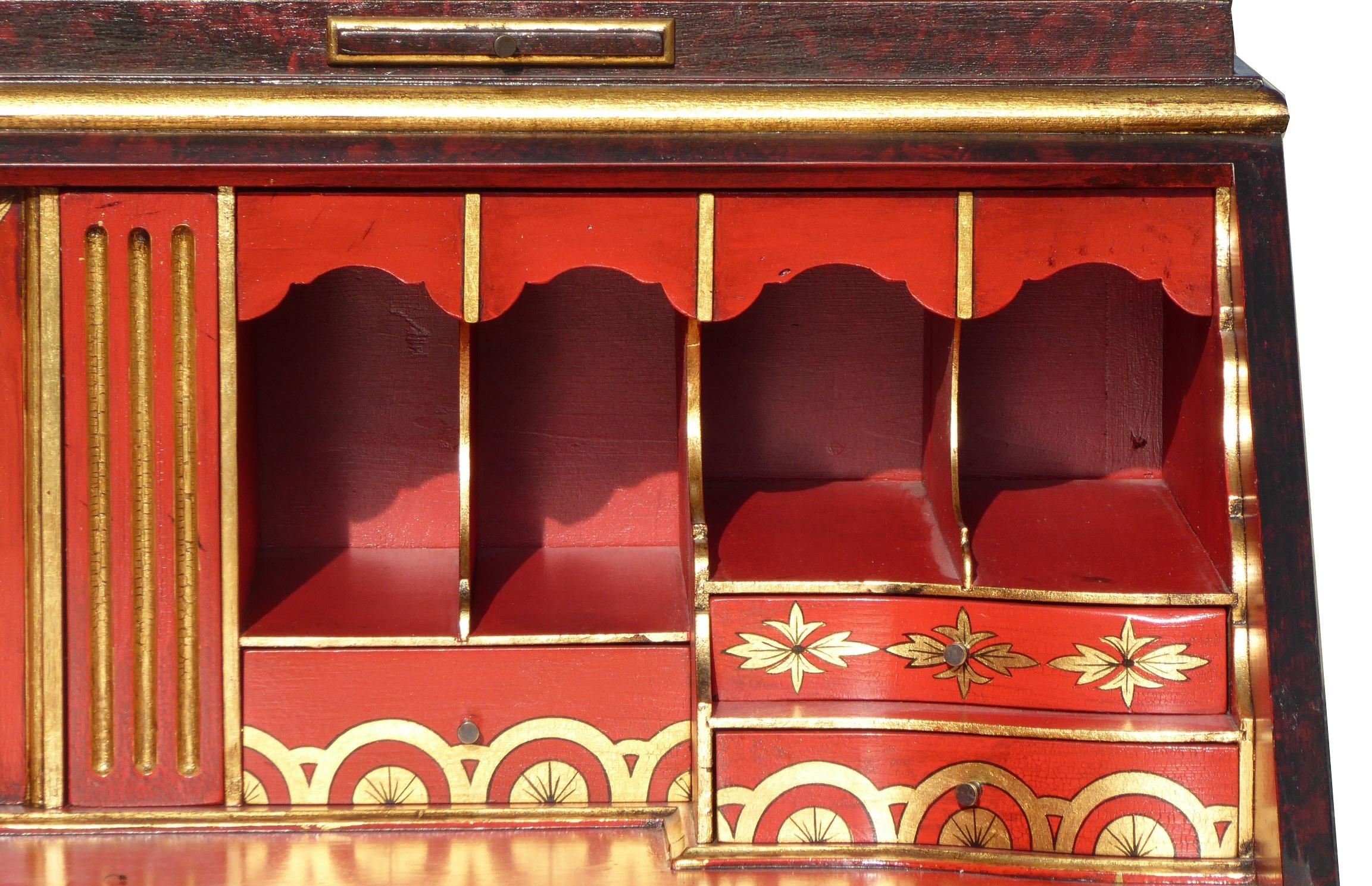 18th Century George III Chinoiserie Secretary Bookcase 3