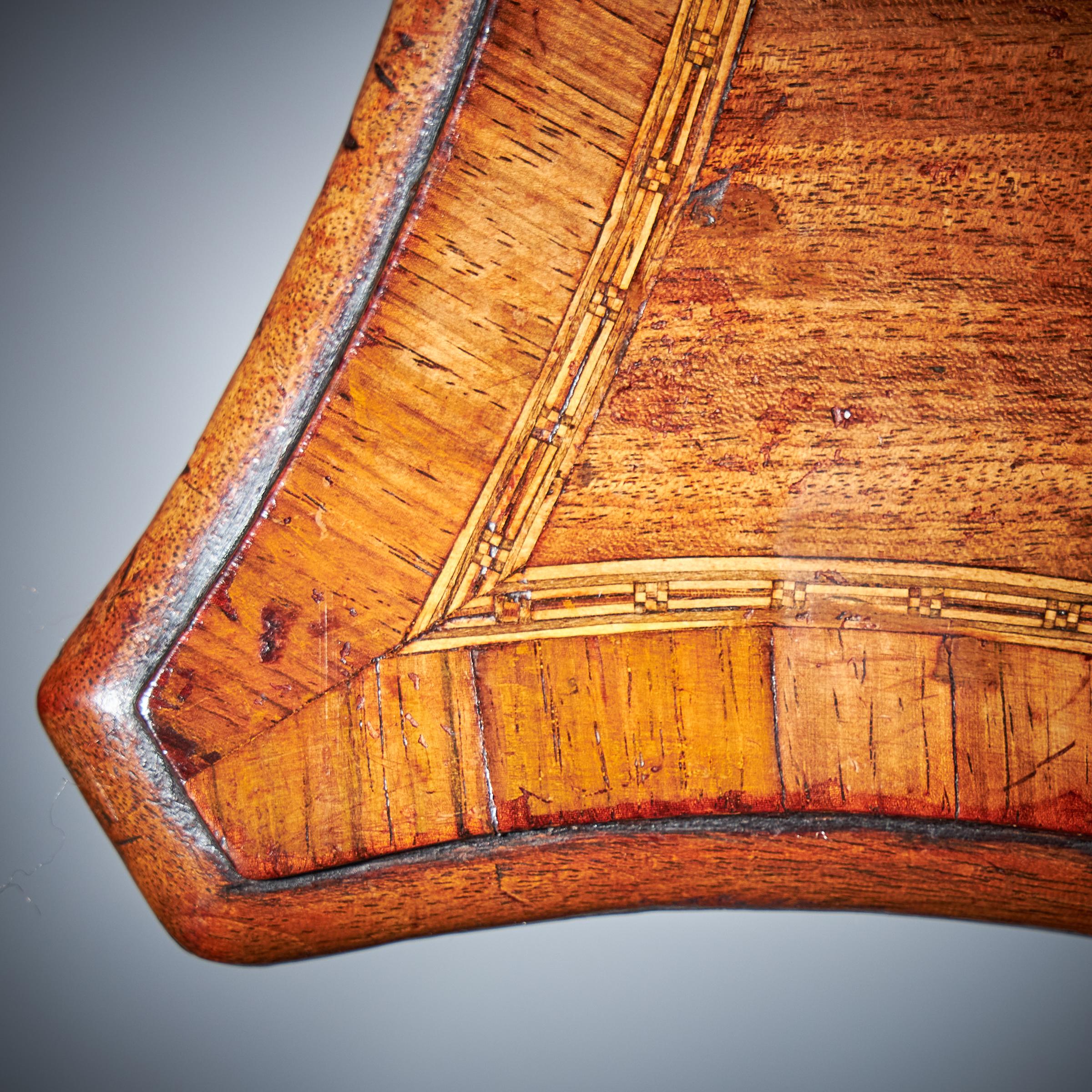 18th Century George III Chippendale Mahogany and Tulipwood Writing Table, C, 1770 6