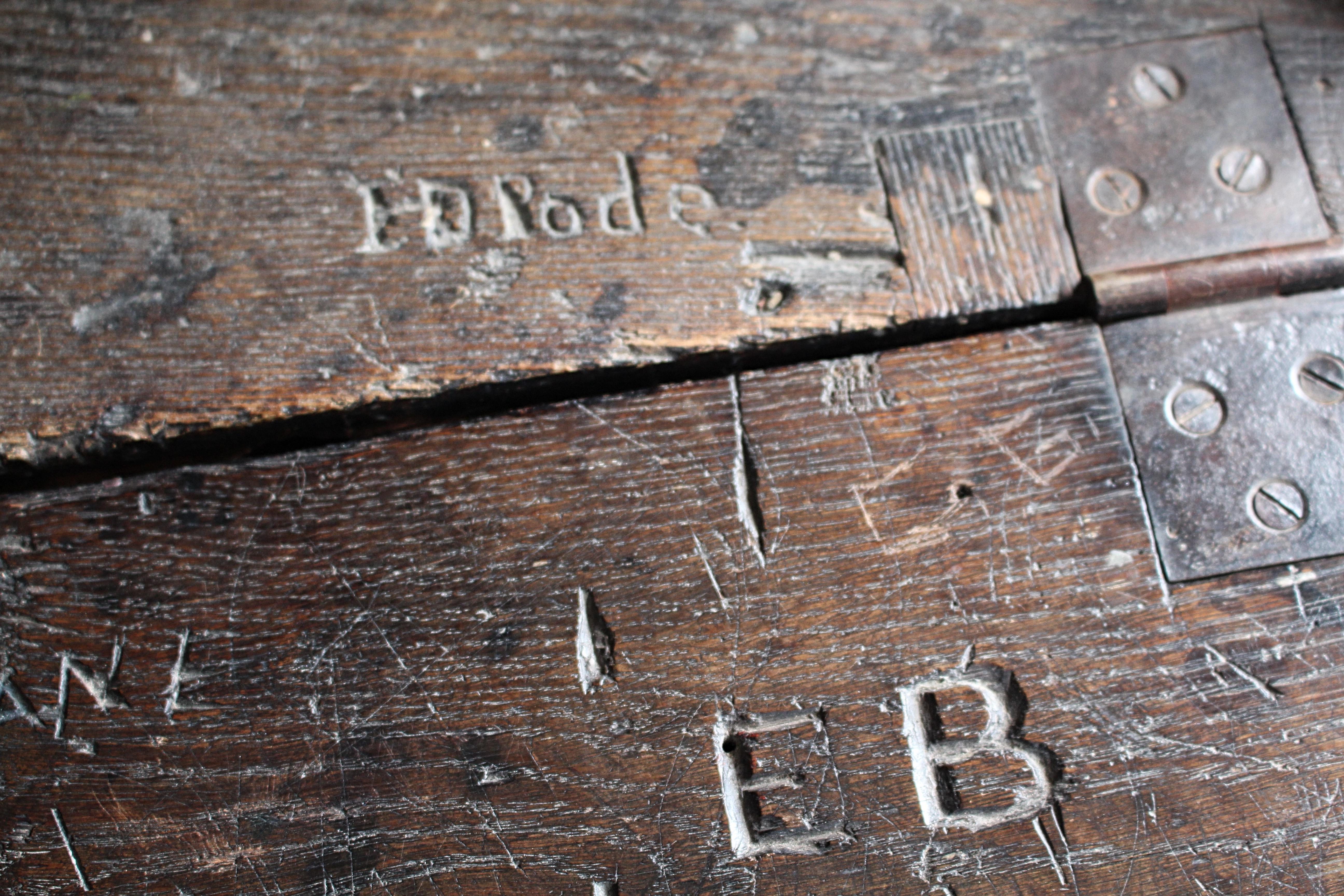 18th Century George III Dormitory Graffitied Bureau Winchester College Desk For Sale 2