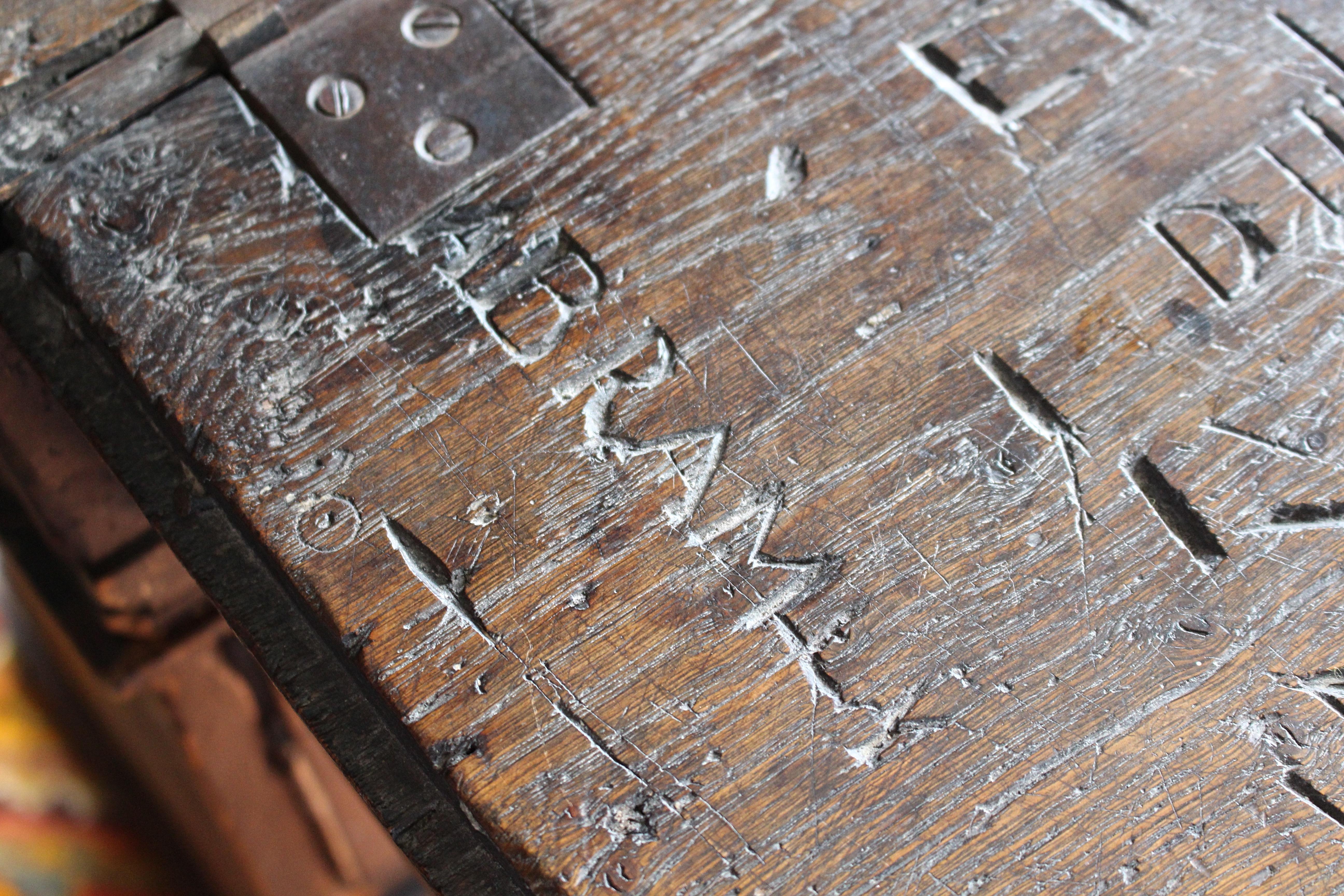 18th Century George III Dormitory Graffitied Bureau Winchester College Desk For Sale 4