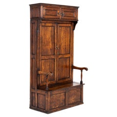 Asiento de tocino de olmo Jorge III del siglo XVIII