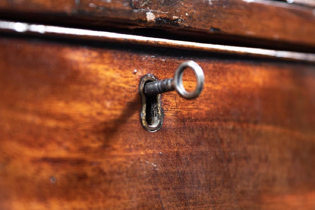 Polished 18th Century George III English Bow Front Dresser