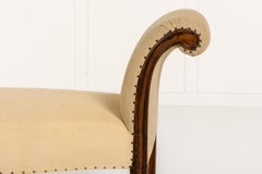18th Century George III English Mahogany Window Seat