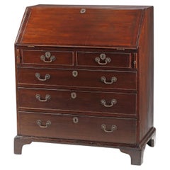 18th century George III English Slant-Front Secretary Desk in Oak