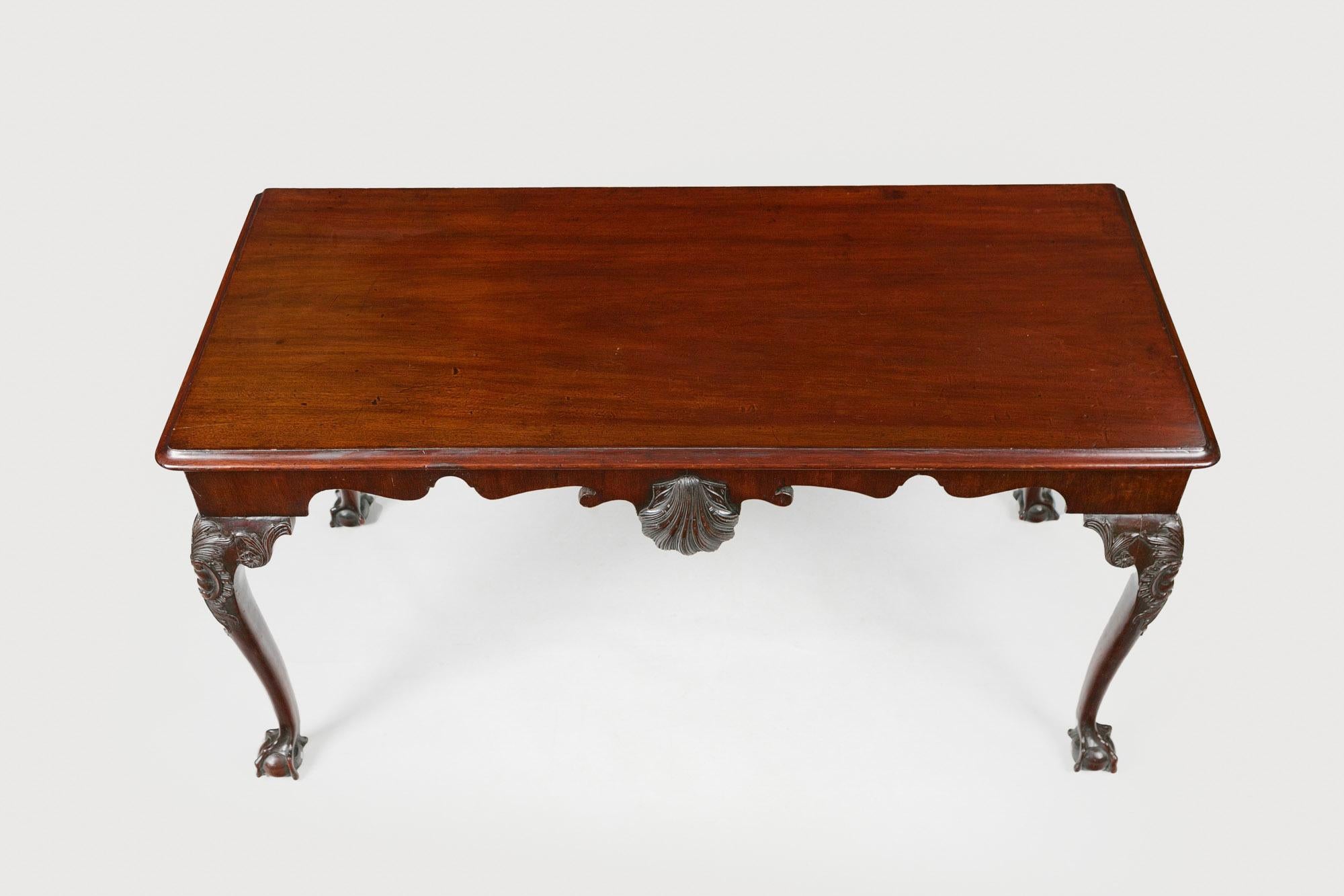 18th Century George III Irish Mahogany Side Table 1