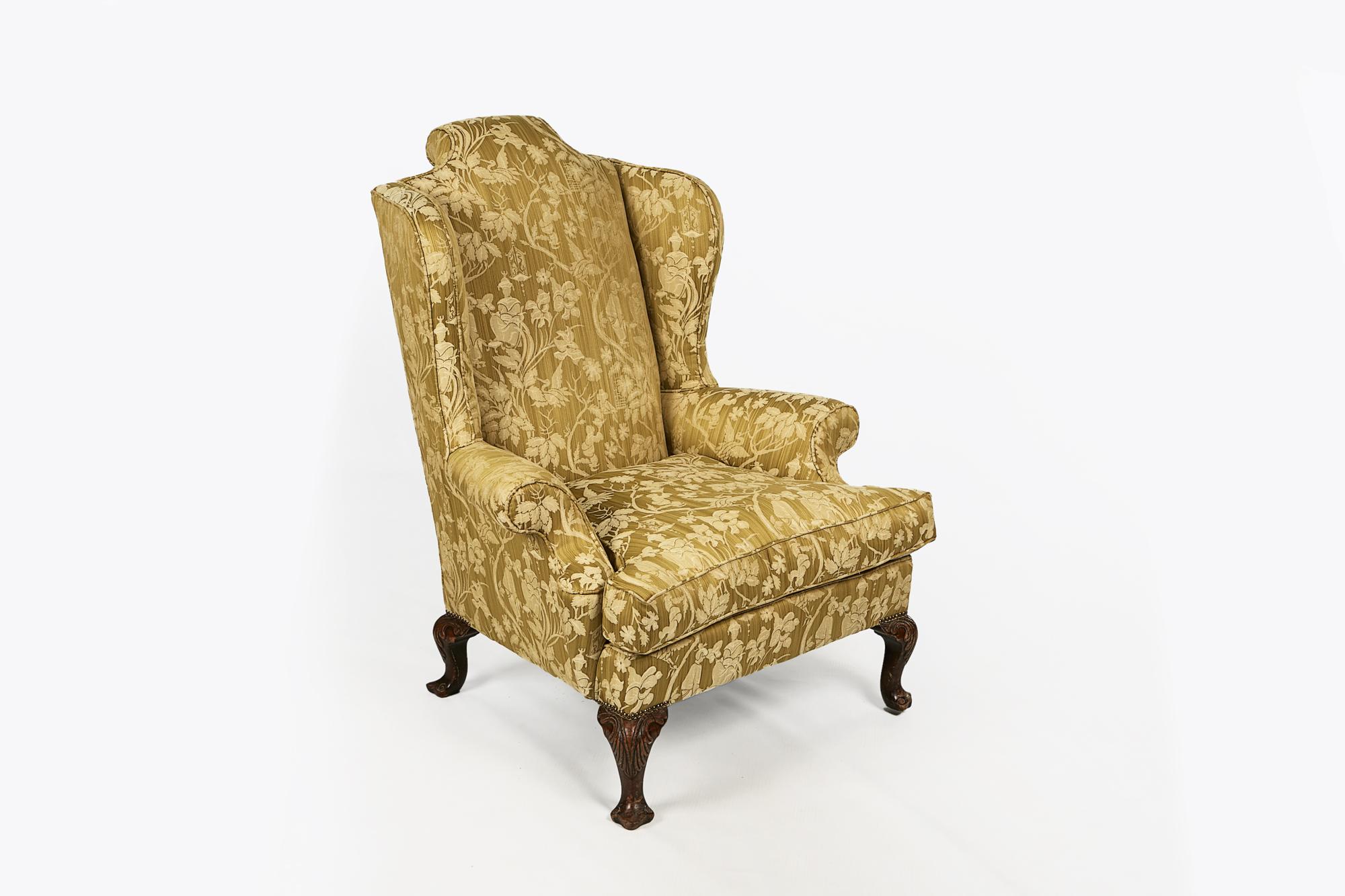 Mahogany 18th Century George III Irish Wing Chair
