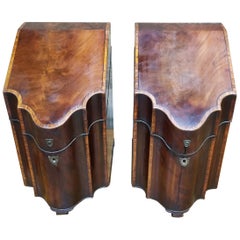 18th Century George III Knife Boxes, a Pair