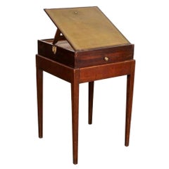 Bureau d'architecte en acajou de George III du XVIIIe siècle sur Stand