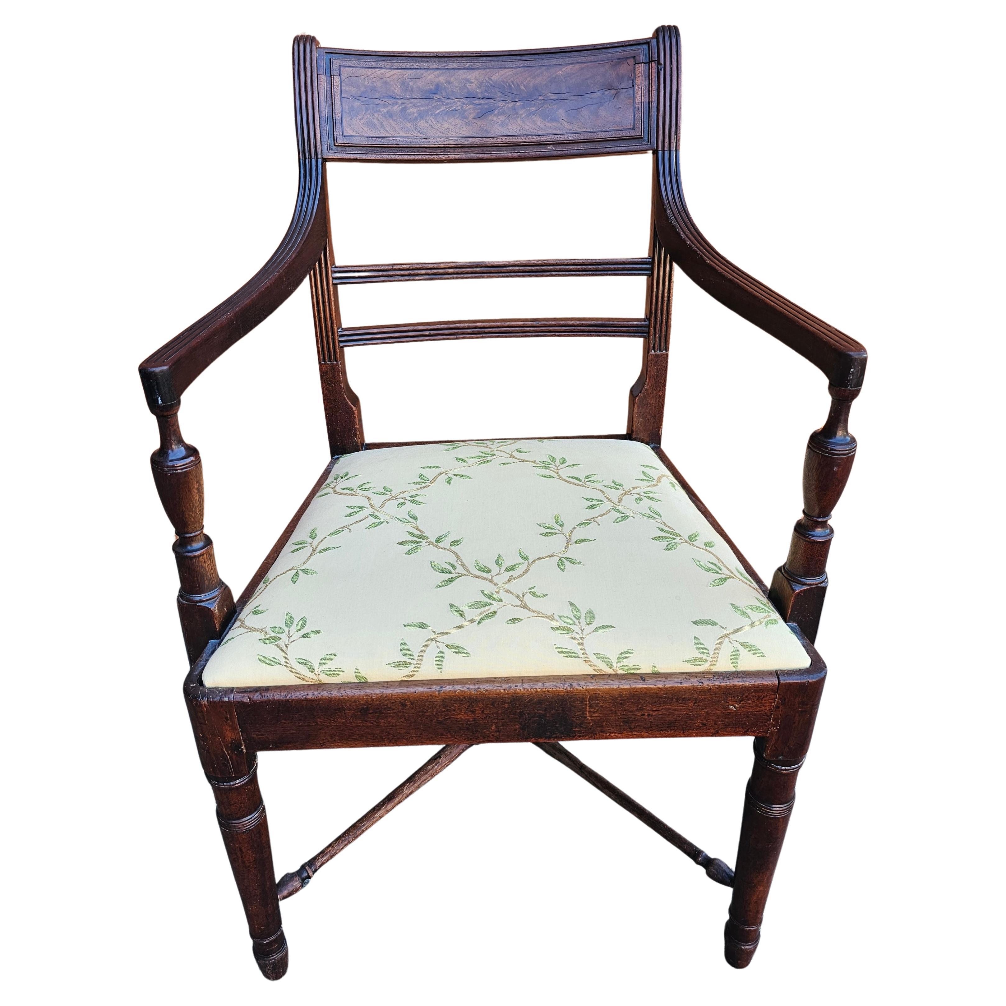 18th Century George III Mahogany Armchair For Sale