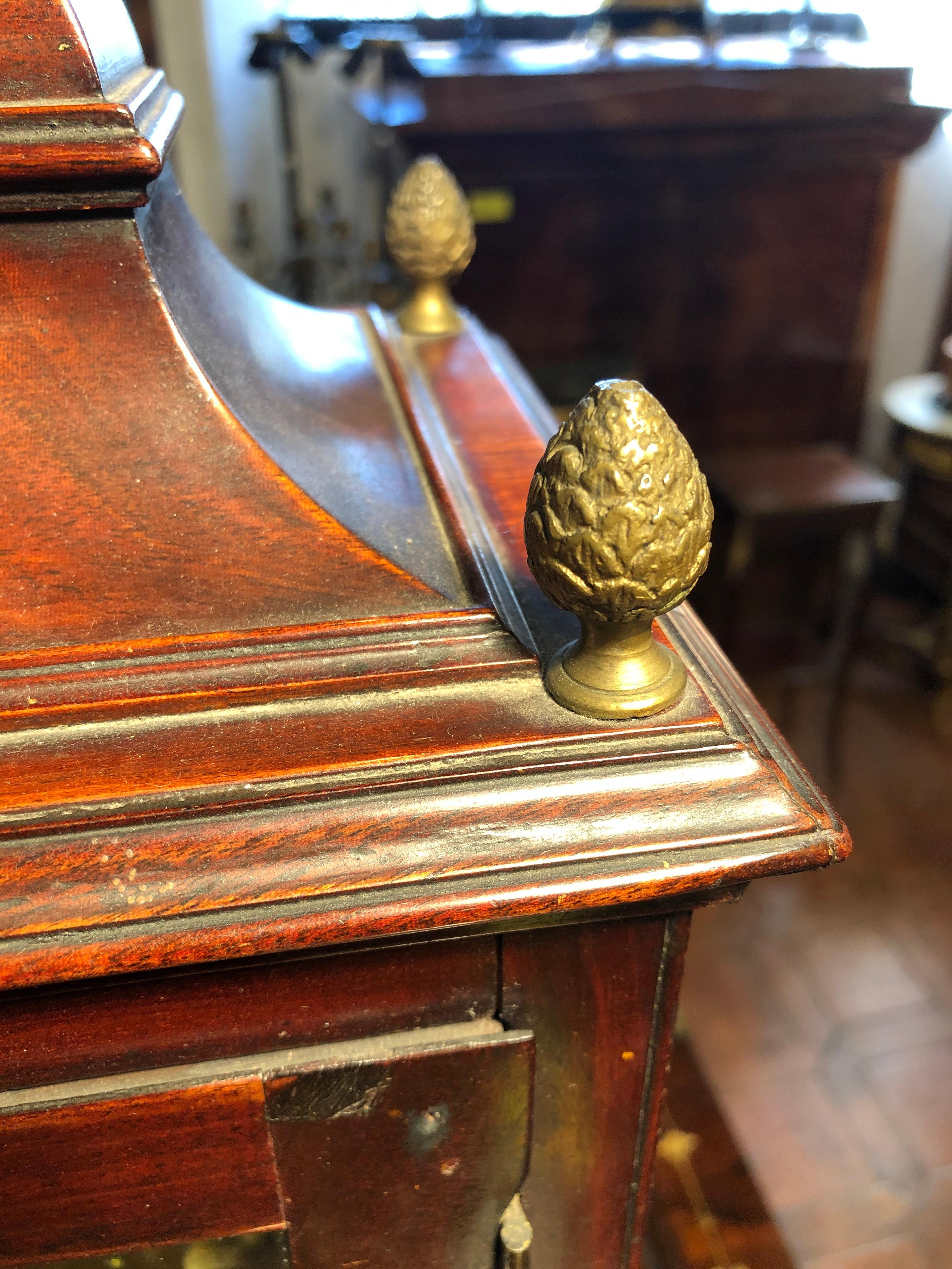 18th Century George III Mahogany Bracket Clock, 1780s 4