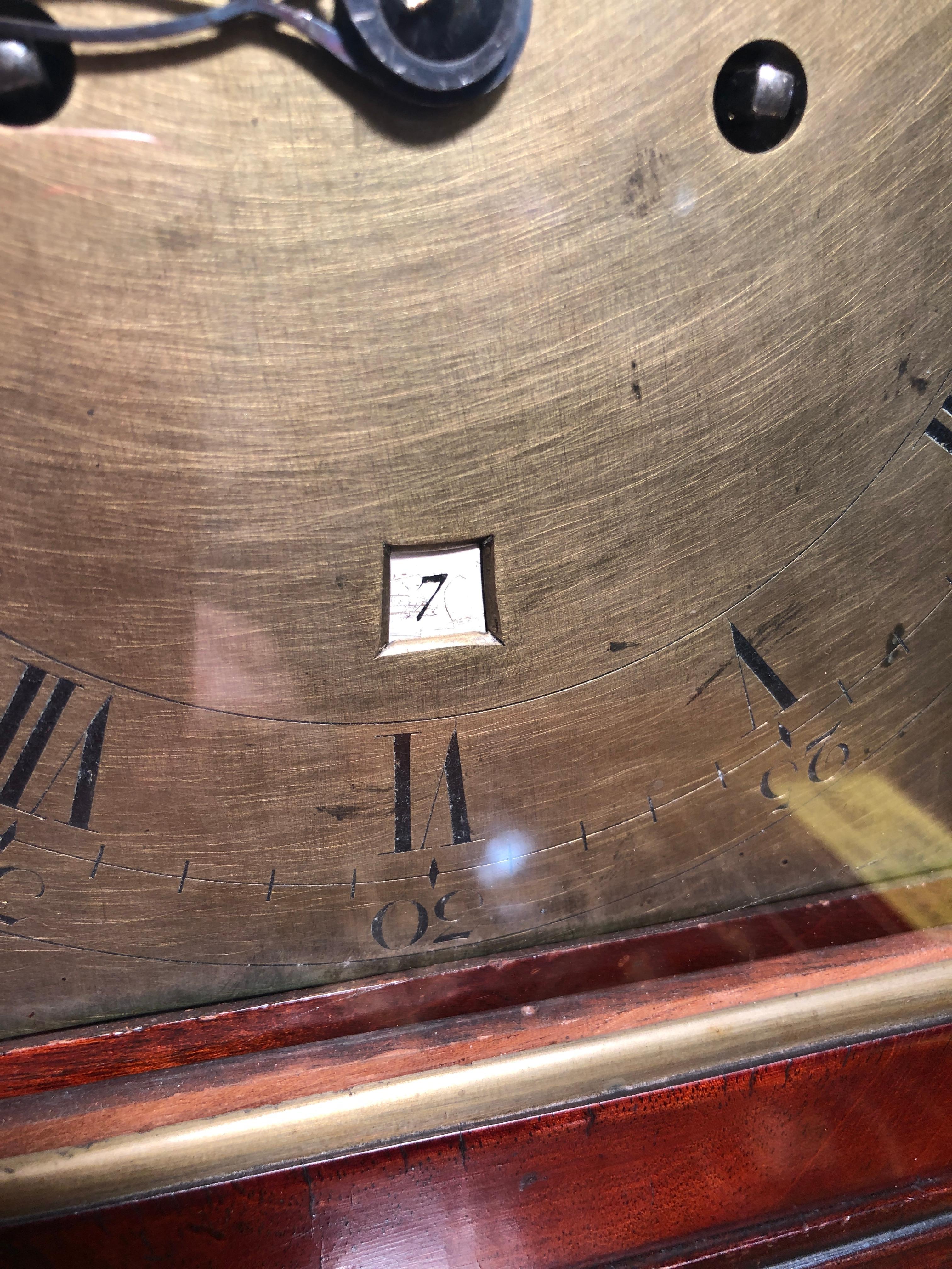 18th Century George III Mahogany Bracket Clock, 1780s 7