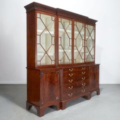 18th Century George III Mahogany Breakfront Bookcase