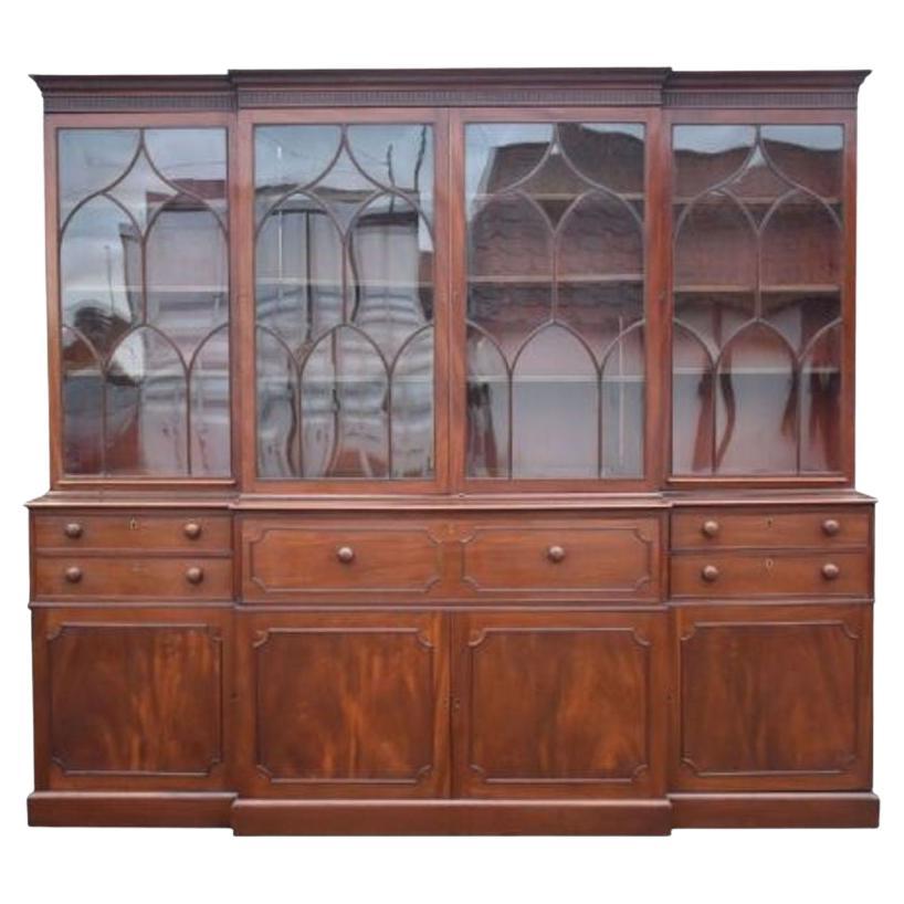 18th Century George III Mahogany Breakfront Bookcase