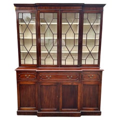 18th Century George III Mahogany Breakfront Bookcase