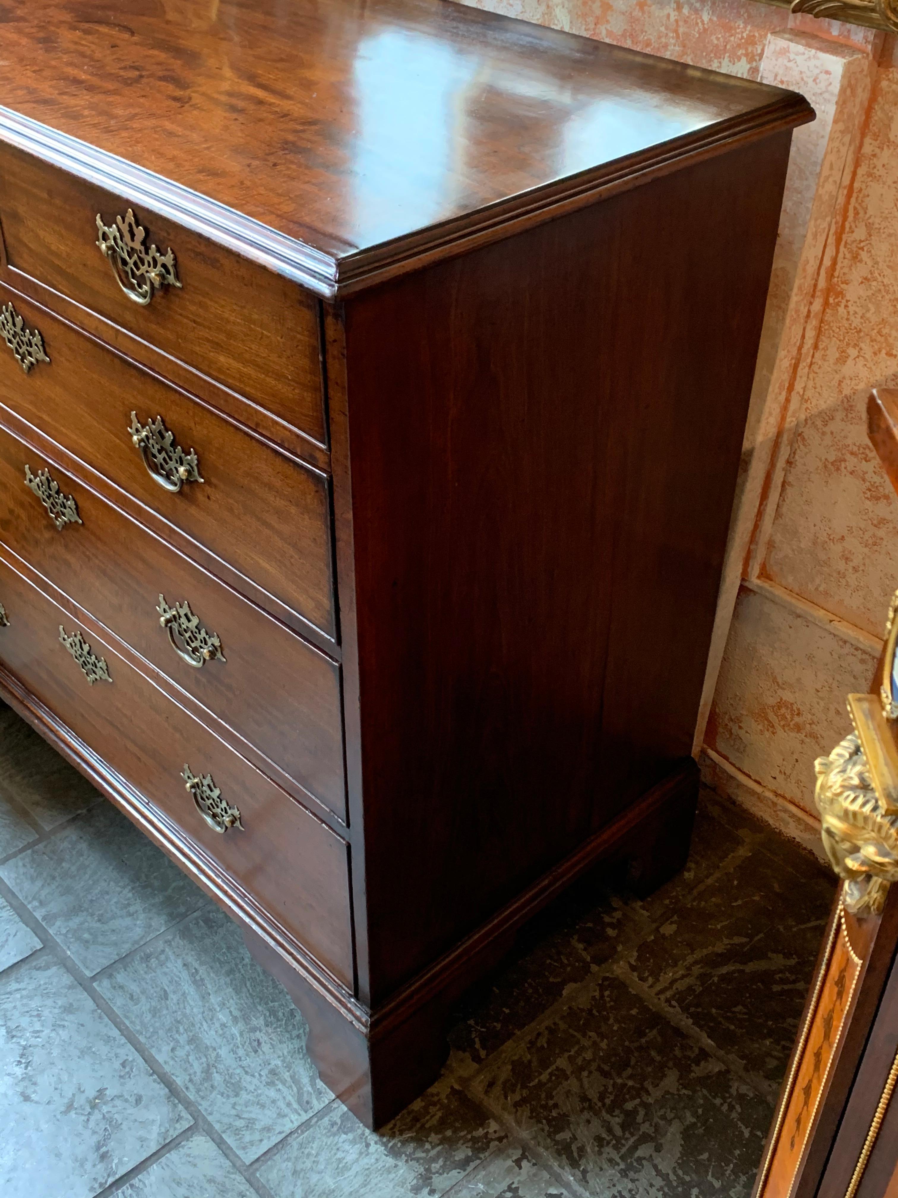 18th Century George III Mahogany Chippendale Chest, 1790 For Sale 1