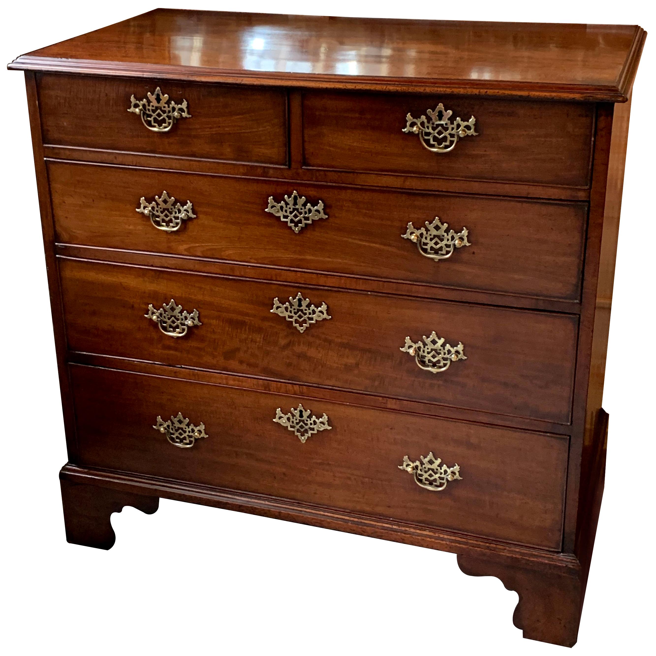 18th Century George III Mahogany Chippendale Chest, 1790 For Sale
