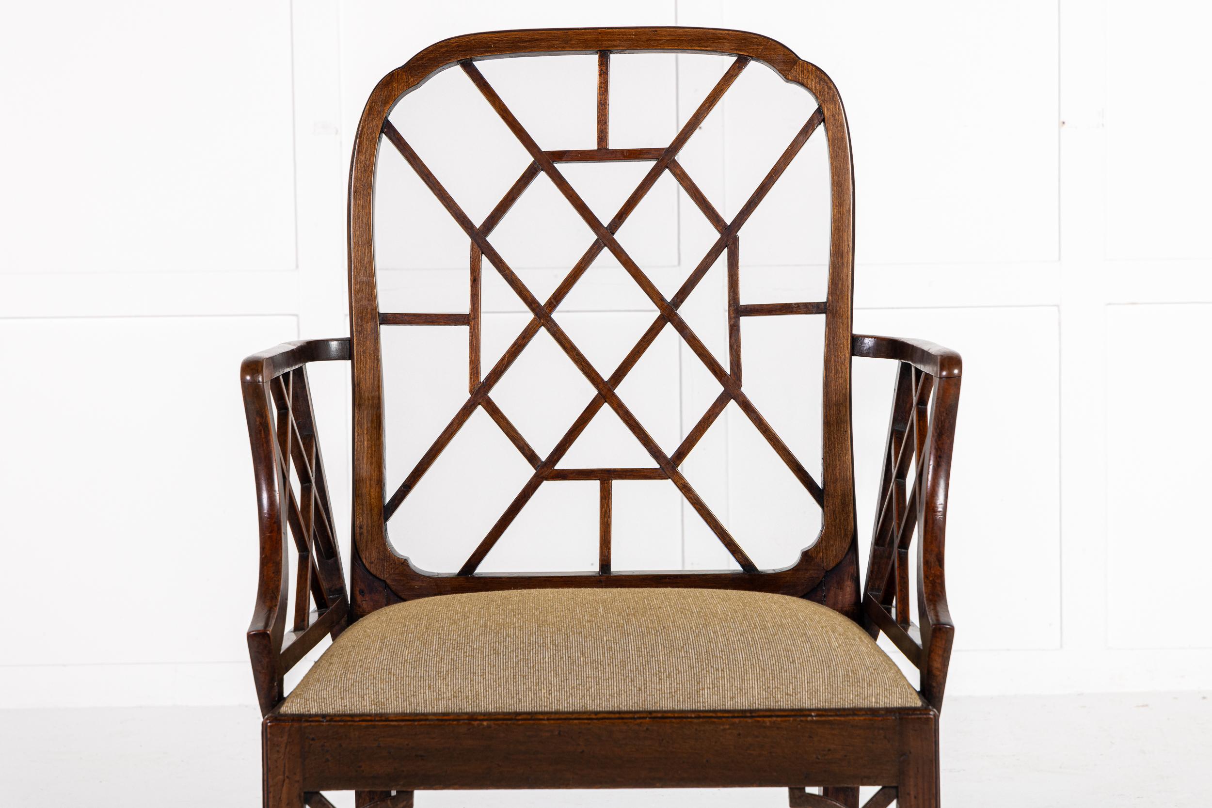An Attractive George III Mahogany Cockpen Armchair, c.1770.

This lovely chair is of a type known as a 