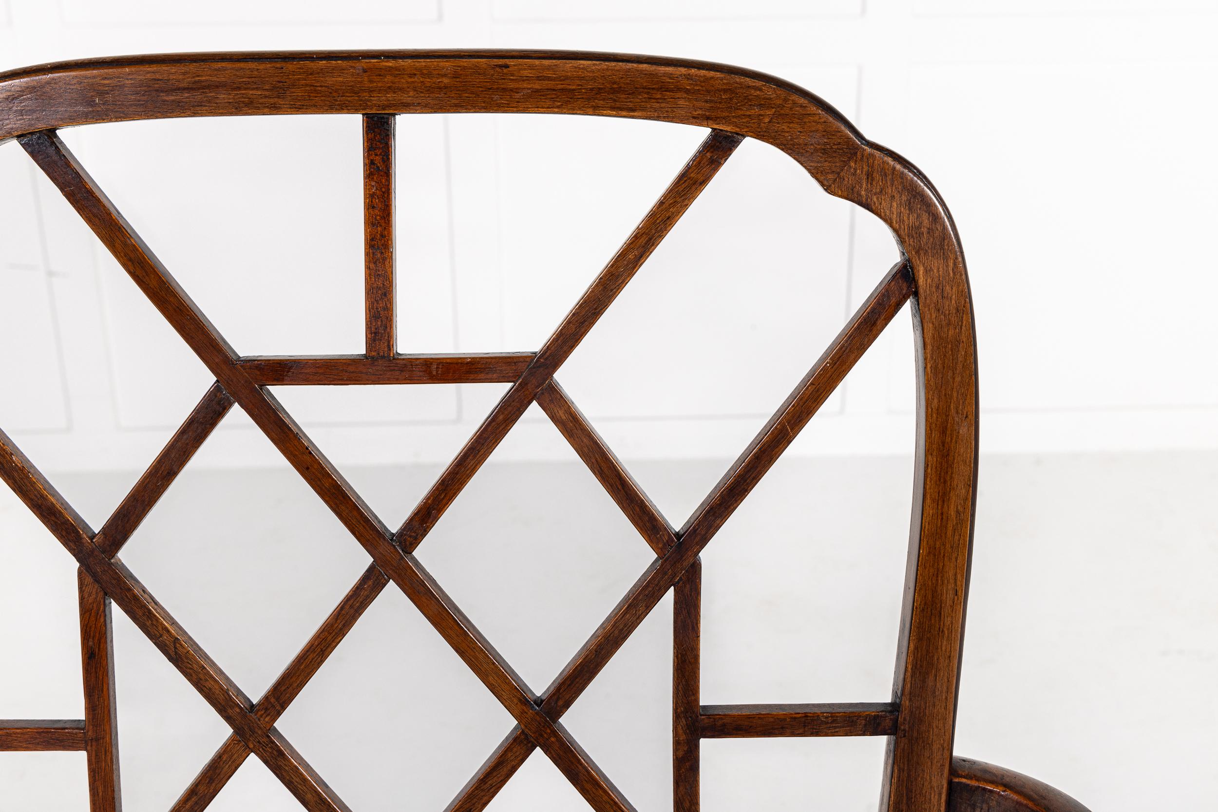 18th Century George III Mahogany Cockpen Armchair For Sale 2