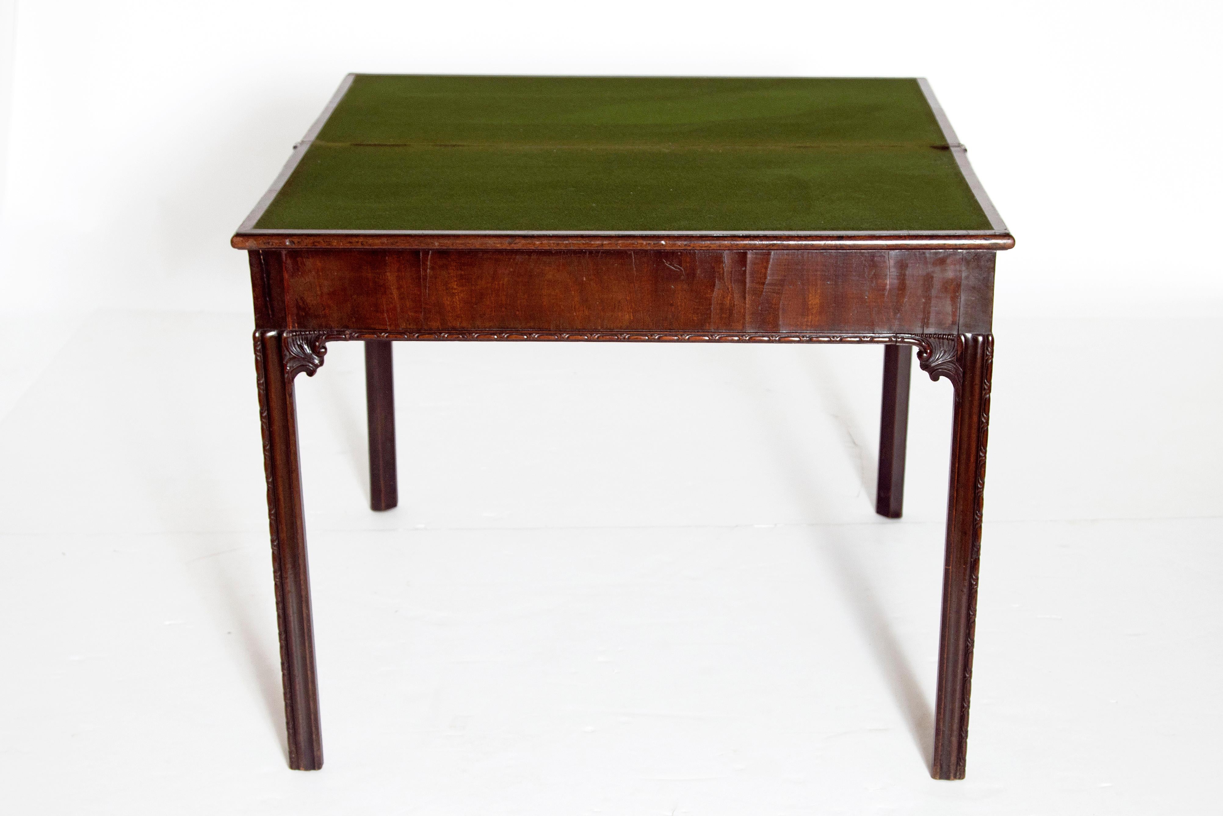 18th Century III Mahogany Concertina Action Card Table at 1stDibs