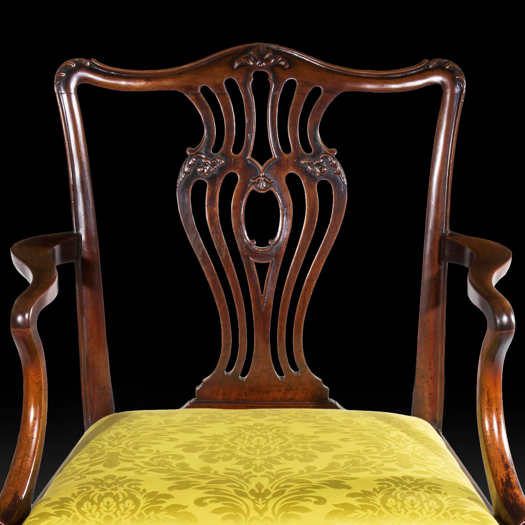 English 18th Century George III Mahogany Desk Chair