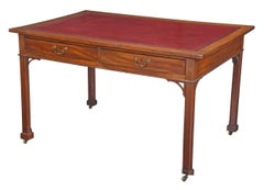 18th Century George III Mahogany Leather-topped Partner’s Desk