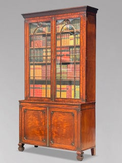 18th Century George III Mahogany Library Bookcase in the Manner of Gillows