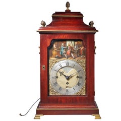 18th Century George III Mahogany Quarter Striking Automation Bracket Clock by St