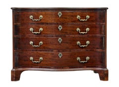 18th century George III mahogany serpentine chest of drawers