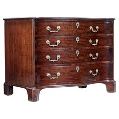 Antique 18th Century George III Mahogany Serpentine Chest of Drawers