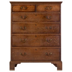 18th Century George III Oak Chest of Drawers