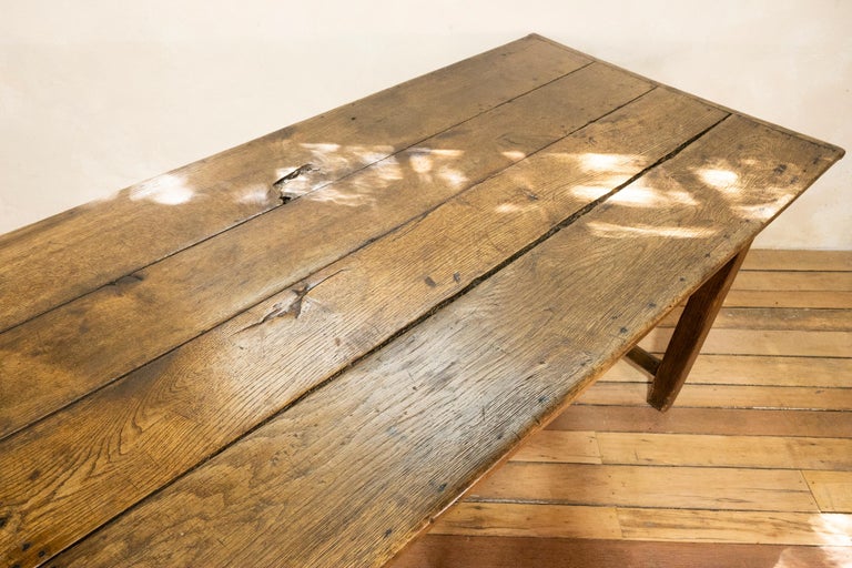 18th Century George III Oak Country Farmhouse Table, Refectory For Sale 5