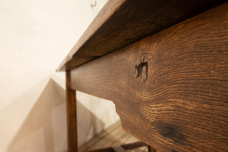 18th Century George III Oak Country Farmhouse Table, Refectory For Sale 9