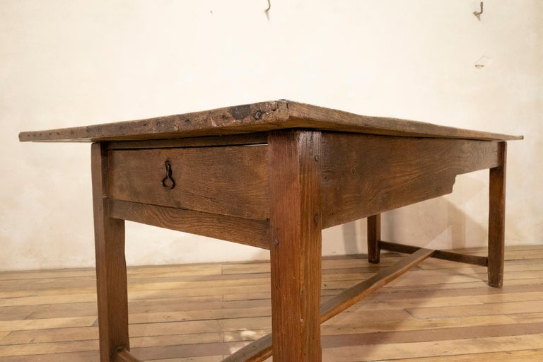 18th Century and Earlier 18th Century George III Oak Country Farmhouse Table, Refectory For Sale