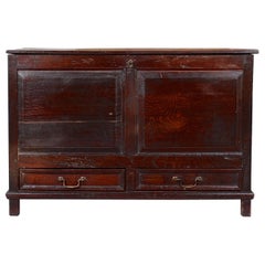 18th Century George III Oak Mule Chest Storage Coffer