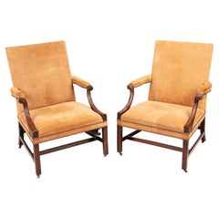 18th Century George III Pair of Gainsborough Chairs