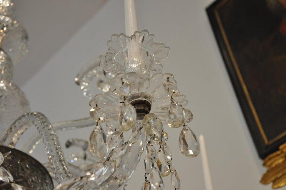 18th Century George III Period Cut Crystal Chandelier For Sale 1