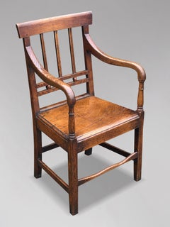 Poltrona da casa di campagna in olmo del XVIII secolo, periodo Giorgio III